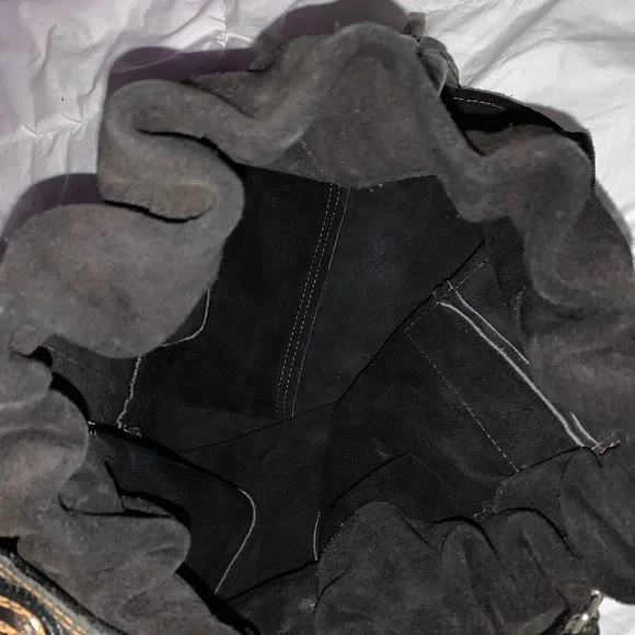 Black Suede Drawstring Backpack - Unbranded - Picture 7 of 9